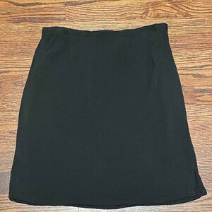 VTG Coldwater Creek Mini Skirt Black Chiffon Back Elastic Waist Size L